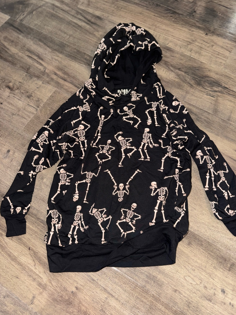 BMBC Bare Moon Baby Co Skeleton Bamboo Hooded Pullover 3T Halloween - Picture 6 of 6